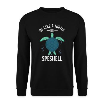 Sea turtle turtle - Unisex Sweatshirt - black - Front - Alina (178cm) & Michal (187cm)