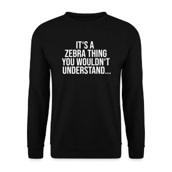 Zebra EDS Ehlers Danlos Syndrom - Unisex Pullover - Schwarz - Vorne - Alina (178cm) & Michal (187cm)