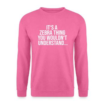 Zebra EDS Ehlers Danlos Syndrom - Unisex Pullover - Pink - Vorne