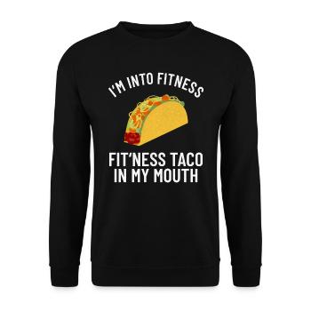 Fitness taco tacos - Unisex Sweatshirt - black - Front - Alina (178cm) & Michal (187cm)