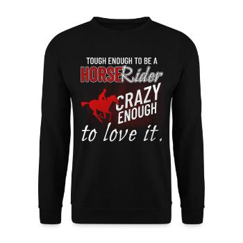 Rider Horse Fool Horse Sayings Riding Horses - Unisex Sweatshirt - black - Front - Alina (178cm) & Michal (187cm)