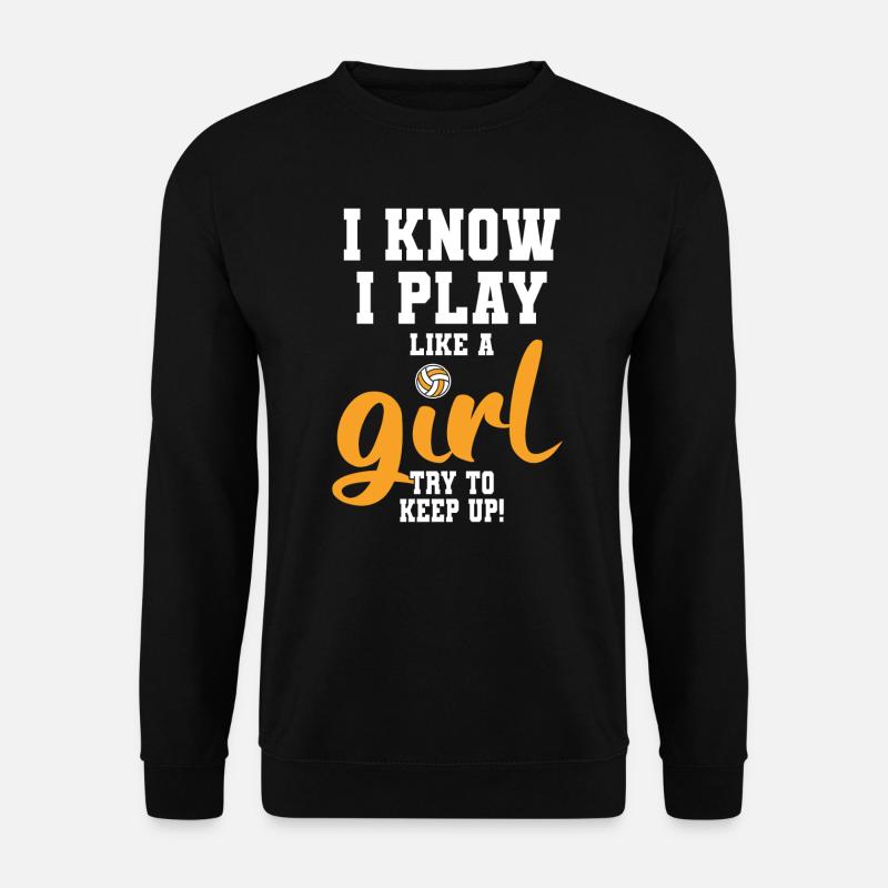 Volleyball Volleyballer Volleyball-Set - Unisex Pullover - Schwarz