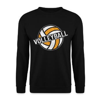 Volleyball Volleyballer Volleyball-team - Unisex Pullover - Schwarz - Vorne - Alina (178cm) & Michal (187cm)