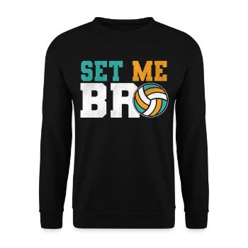 Volleyball Volleyballer Volleyball-team - Unisex Pullover - Schwarz - Vorne - Alina (178cm) & Michal (187cm)