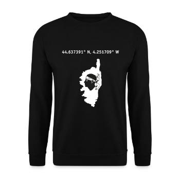 Drapeau corse drapeau de l'île - Sweat-shirt Unisexe - noir - Devant - Alina (178cm) & Michal (187cm)