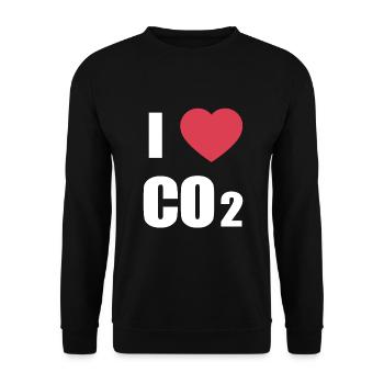 Ich liebe CO2 Love Anti Grüne Diesel FCK GRN - Unisex Pullover - Schwarz - Vorne - Alina (178cm) & Michal (187cm)