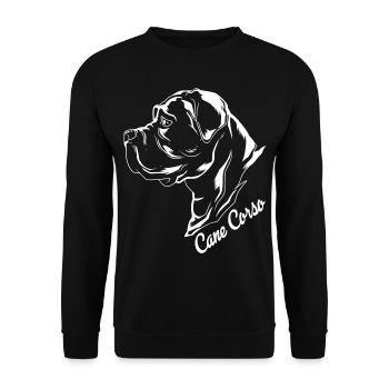 Dessin de Cane Corso - Sweat-shirt Unisexe - noir - Devant - Alina (178cm) & Michal (187cm)