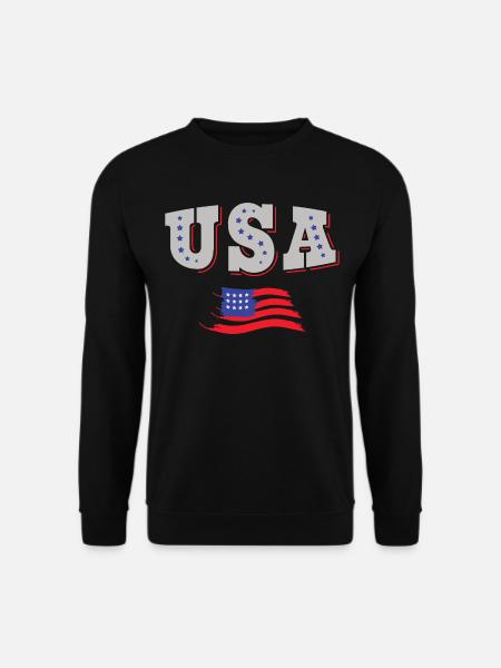 USA Soccer Jersey Drapeau américain - Sweat-shirt Unisexe - noir