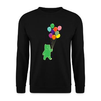 Birthday Gummy Bears Balloons Child Gift - Unisex Sweatshirt - black - Front - Alina (178cm) & Michal (187cm)