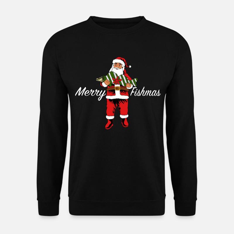 Merry Fishmas - Unisex Pullover - Schwarz