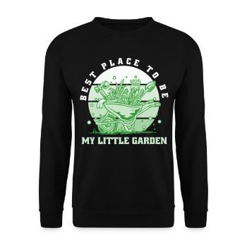 meilleur endroit où être - mon petit jardin - Garten grün - Sweat-shirt Unisexe - noir - Devant - Alina (178cm) & Michal (187cm)