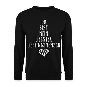 Tu es ma personne préférée - je t’aime - Sweat-shirt Unisexe - noir - Devant - Alina (178cm) & Michal (187cm)