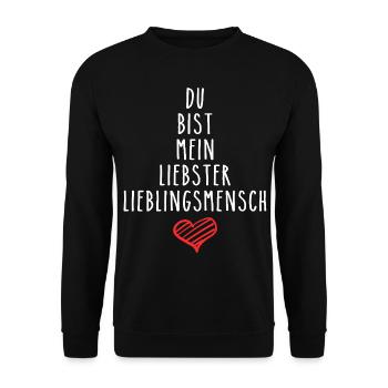 Tu es ma personne préférée - je t’aime - Sweat-shirt Unisexe - noir - Devant - Alina (178cm) & Michal (187cm)