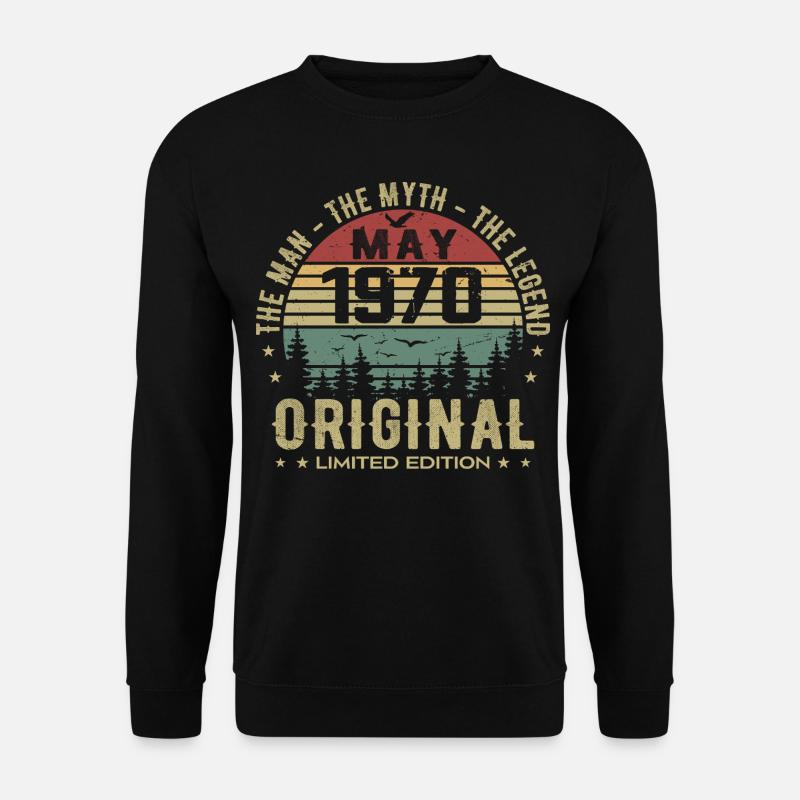 Mai 1970 Geschenk zum 55-jährigen Jubiläum Mai 1970 Mai 1970 - Unisex Pullover - Schwarz