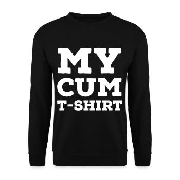 cum Tshirt - Unisex Sweatshirt - black - Front - Alina (178cm) & Michal (187cm)