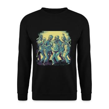 Dancing Zombies - Motif de zombie effrayant - Sweat-shirt Unisexe - noir - Devant - Alina (178cm) & Michal (187cm)