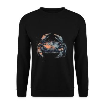Crabe cool, crabe dans un style rétro - Sweat-shirt Unisexe - noir - Devant - Alina (178cm) & Michal (187cm)