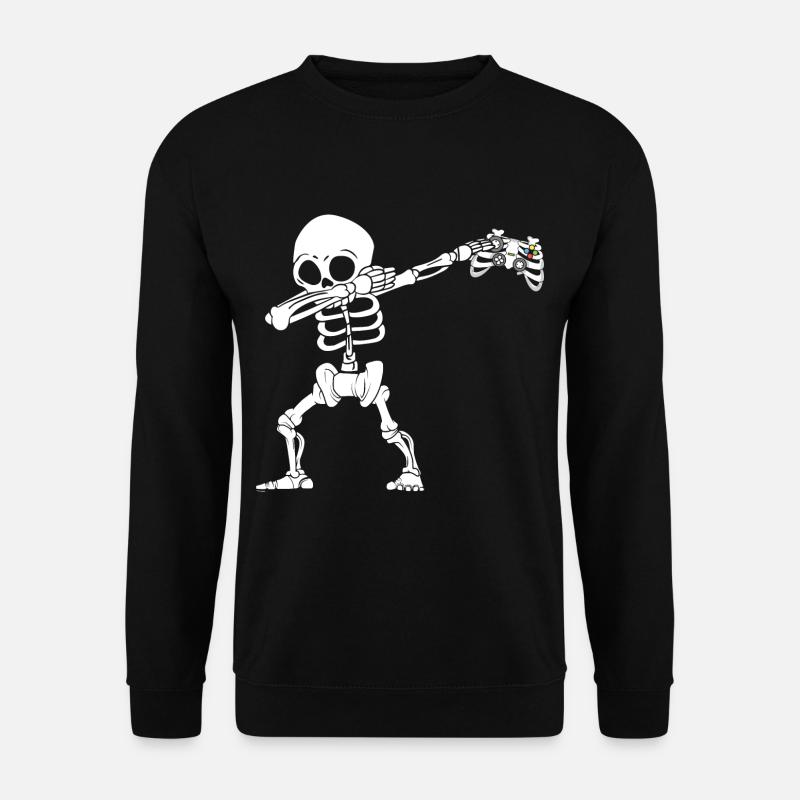 Halloween Dabbing Skeleton Gamer - Unisex Sweatshirt - black