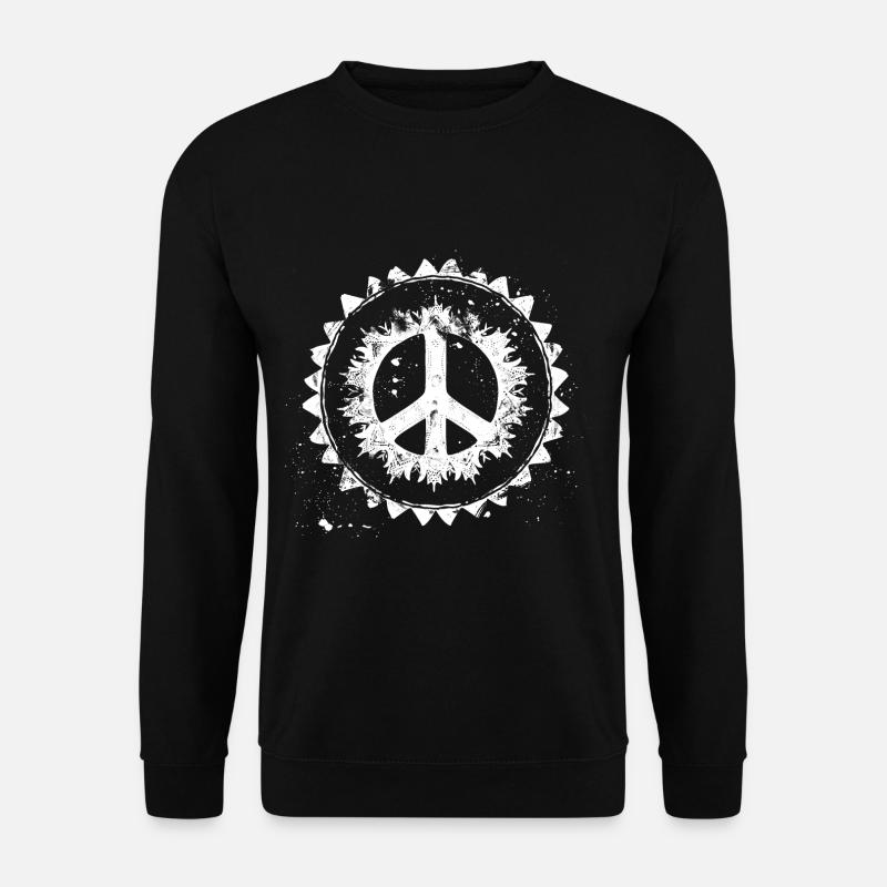 Urban Retro Peace Sign - Unisex Sweatshirt - black
