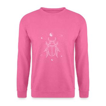 Kaefer im Weltall - Minimalistische Liniengrafik - Unisex Pullover - Pink - Vorne