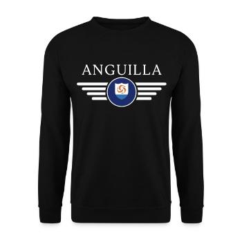 Ich liebe Anguilla, Eleganz Stil Design T-Shirt - Unisex Pullover - Schwarz - Vorne - Alina (178cm) & Michal (187cm)