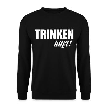 Boire aide! Bière fête fête de la bière - Sweat-shirt Unisexe - noir - Devant - Alina (178cm) & Michal (187cm)