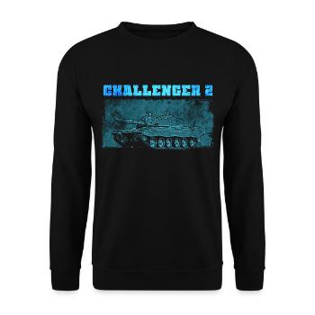 Challenger 2 - Britischer Panzer - Unisex Pullover - Schwarz - Vorne - Alina (178cm) & Michal (187cm)