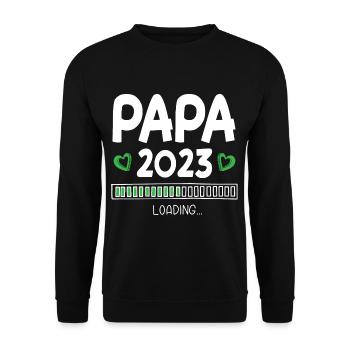 Papa 2023 Chargement - Sweat-shirt Unisexe - noir - Devant - Alina (178cm) & Michal (187cm)