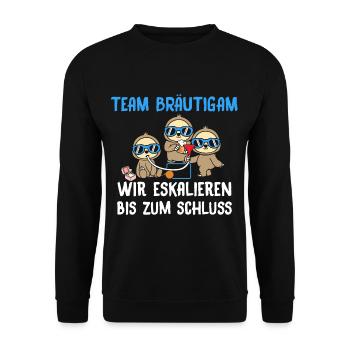 Groom d'équipe - Sweat-shirt Unisexe - noir - Devant - Alina (178cm) & Michal (187cm)