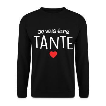 Je vais être tante - future tante - Sweat-shirt Unisexe - noir - Devant - Alina (178cm) & Michal (187cm)