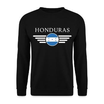 Ich liebe Honduras, Stil Design T-Shirt - Unisex Pullover - Schwarz - Vorne - Alina (178cm) & Michal (187cm)