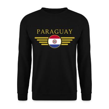 I Love Paraguay, Elegance Style Design T-Shirt - Unisex Sweatshirt - black - Front - Alina (178cm) & Michal (187cm)