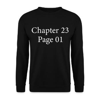 Kapitel 23 Seite 1 | 23. Jubiläum 23 Jahre altes Geschenk - Unisex Pullover - Schwarz - Vorne - Alina (178cm) & Michal (187cm)