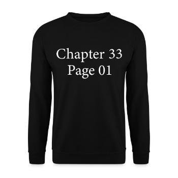 Chapter 33 Page 1 | Cadeau 33e Anniversaire 33 ans - Sweat-shirt Unisexe - noir - Devant - Alina (178cm) & Michal (187cm)