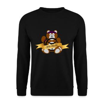 Nounours, ours, voiture, chauffeur, cool, grizzly, patte - Sweat-shirt Unisexe - noir - Devant - Alina (178cm) & Michal (187cm)