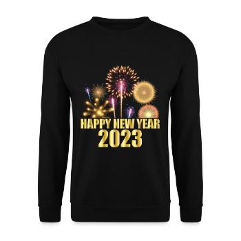 Bonne année 2023 - Sweat-shirt Unisexe - noir - Devant - Alina (178cm) & Michal (187cm)