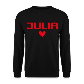 Julia Cœur - Sweat-shirt Unisexe - noir - Devant - Alina (178cm) & Michal (187cm)