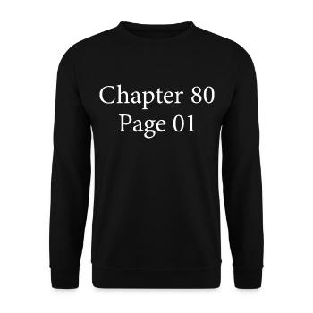Chapter 80 Page 1 | Cadeau 80e Anniversaire 80 ans - Sweat-shirt Unisexe - noir - Devant - Alina (178cm) & Michal (187cm)