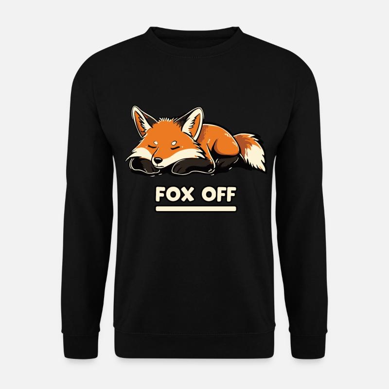 Fox Off - Sleepy Fox - Unisex Sweatshirt - black