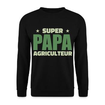 Super farmer dad - Unisex Sweatshirt - black - Front - Alina (178cm) & Michal (187cm)