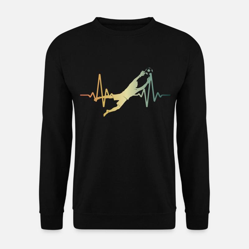 Heartbeat Goalkeeper Keeper ECG Pulse - Unisex Sweatshirt - black