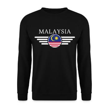 Malaysia Stil Design T-Shirt - Unisex Pullover - Schwarz - Vorne - Alina (178cm) & Michal (187cm)