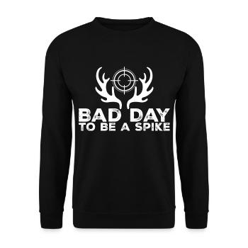 Bad Day to Be a Spike Hunter Hunting Deer - Sweat-shirt Unisexe - noir - Devant - Alina (178cm) & Michal (187cm)