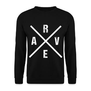 Rave Raver Techno Keta Housemusic Minimal Dubstep - Unisex Pullover - Schwarz - Vorne - Alina (178cm) & Michal (187cm)