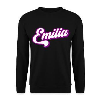 Emilia | Colors changeable - Unisex Sweatshirt - black - Front - Alina (178cm) & Michal (187cm)