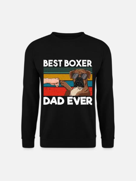 Best Boxer Dad Ever Bester Hunde Papa Vatertag - Unisex Pullover - Schwarz