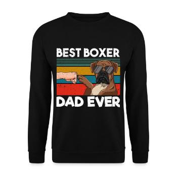 Best Boxer Dad Ever - Unisex Sweatshirt - black - Front - Alina (178cm) & Michal (187cm)