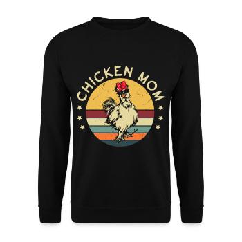 Poulet Maman Vintage Poulet Mama Rétro Fête des Mères - Sweat-shirt Unisexe - noir - Devant - Alina (178cm) & Michal (187cm)