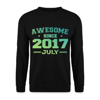 July 2017 Birthday Party July 2017 Retro - Unisex Sweatshirt - black - Front - Alina (178cm) & Michal (187cm)