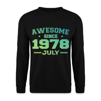 July 1978 Birthday Party July 1978 Retro - Unisex Sweatshirt - black - Front - Alina (178cm) & Michal (187cm)